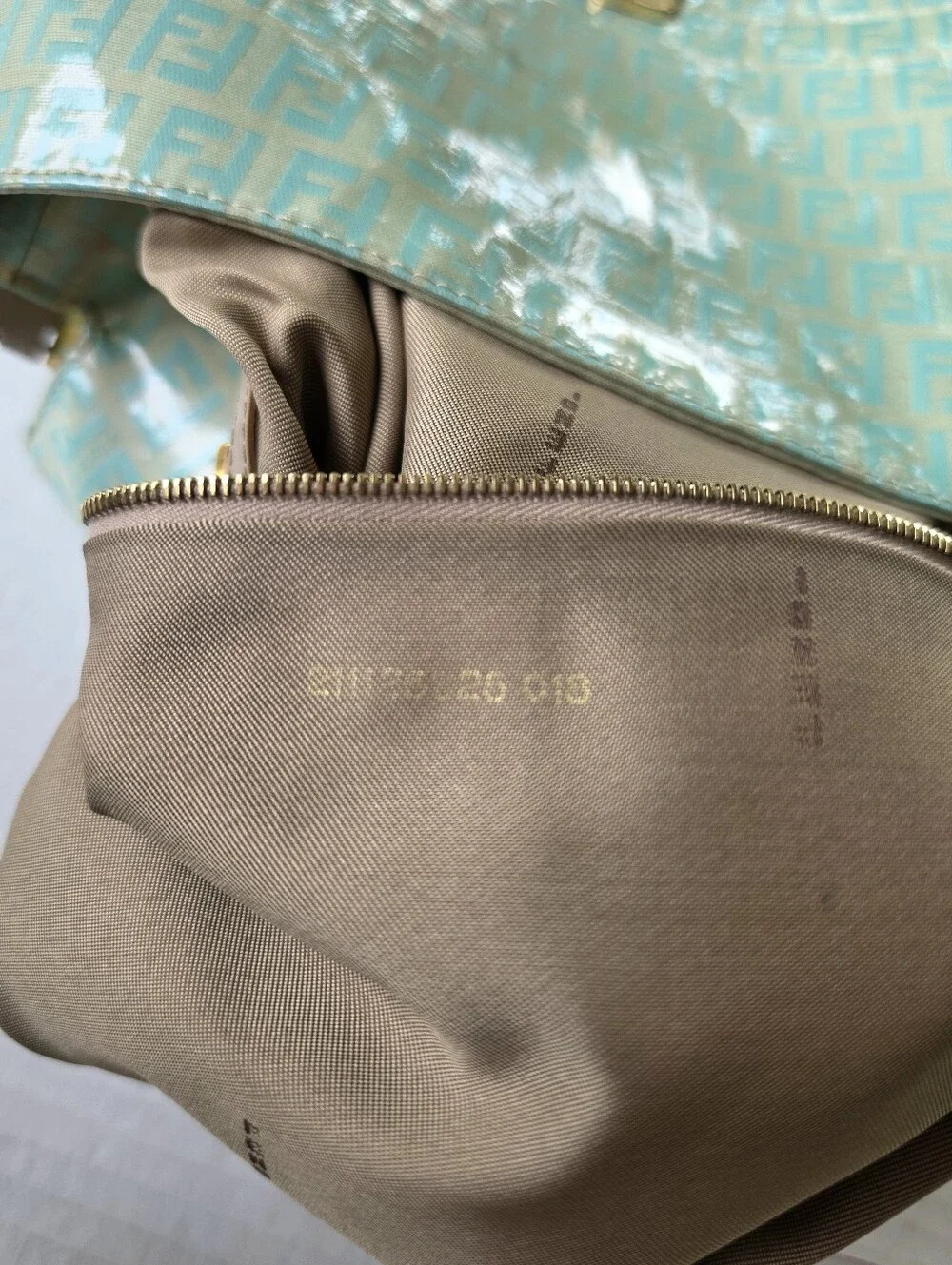 Absolutely Gorgeous Fendi Zucchino FF y2k small  Mama Baguette purse
